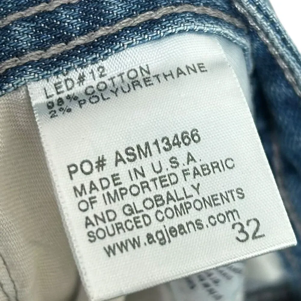 AG Adriano Goldschmied Matchbox Jeans Mens 32 Distressed AG-ED Denim Casual NEW